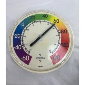 Springfield Wall-Mount Indoor/Outdoor Thermometer With °C & °F Scale -60° To 120
